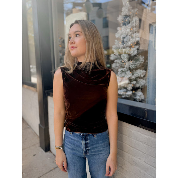 Giselle Velvet Ruched Top