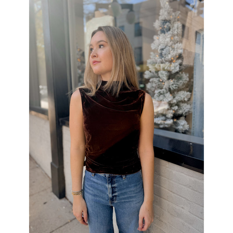 Giselle Velvet Ruched Top