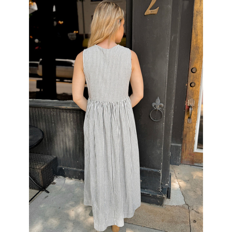 Newport Striped Midi Dress - Joanna A. Boutique