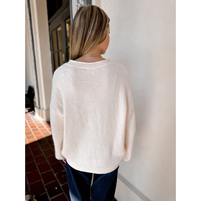 Tinsley Bow Sweater | Ivory