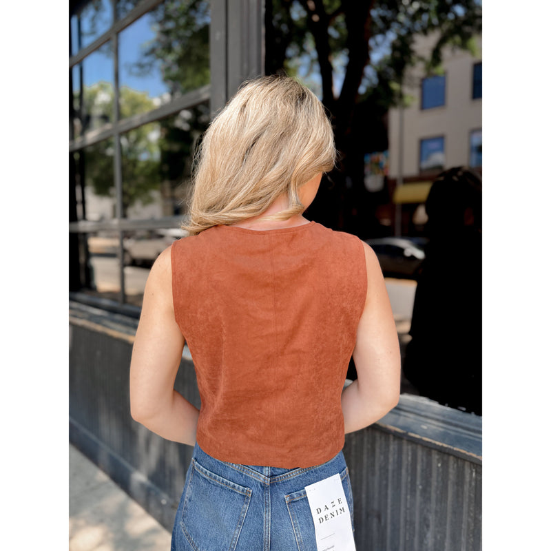 Regal Suede Vest - Joanna A. Boutique