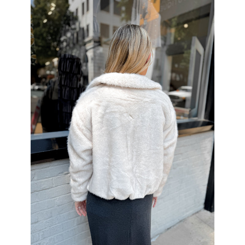 Amethyst Faux Fur Jacket - Joanna A. Boutique