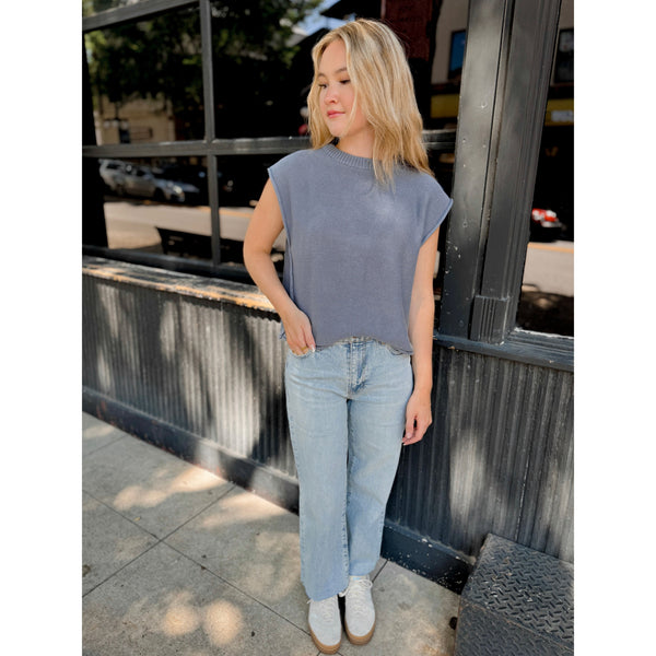 Keaton Sweater | Denim Blue