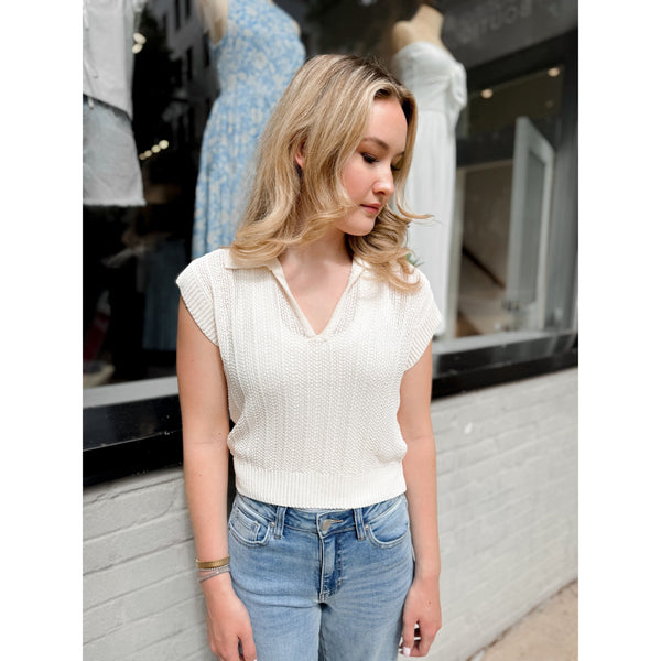 Lauden Polo Top | Sea Salt