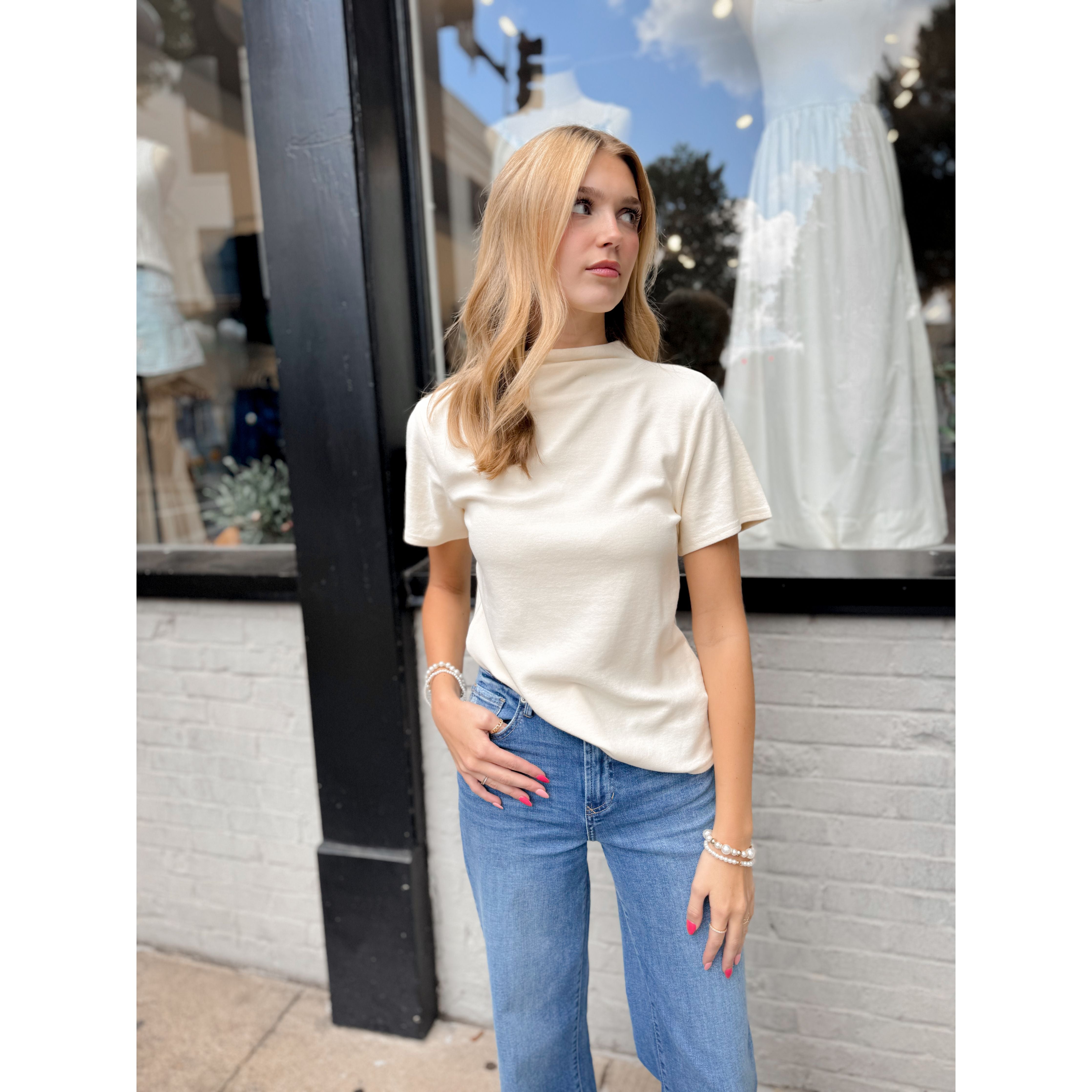 Caroline Top | Cream - Joanna A. Boutique