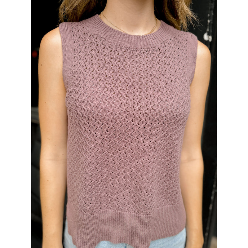 Maribel Crochet Knit Tank