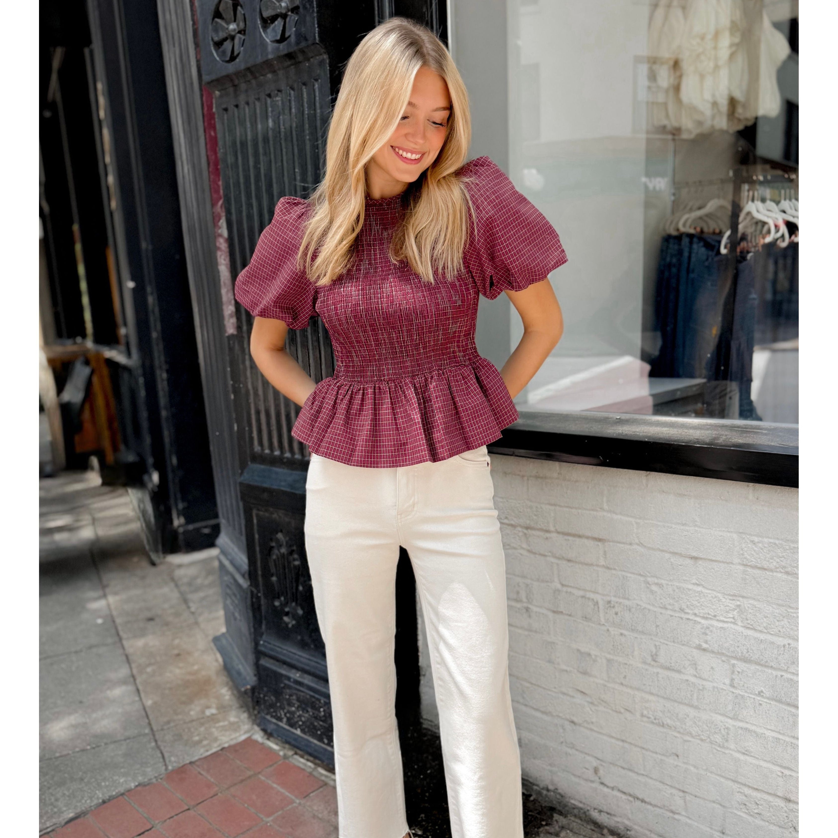 Maggie Smocked Top - Joanna A. Boutique