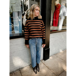 Elsie Striped Sweater | Chocolate