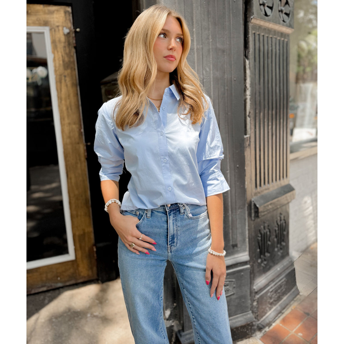 Phoebe Button Down - Joanna A. Boutique