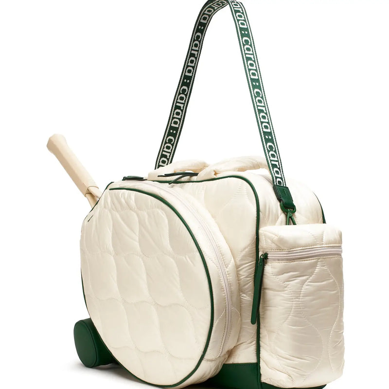 Caraa Quilted Tennis Duffel Bag | Ivory