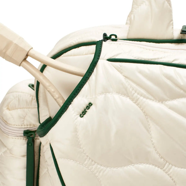 Caraa Quilted Tennis Duffel Bag | Ivory