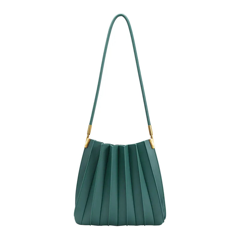 Carrie Pleated Shoulder Bag | Peacock