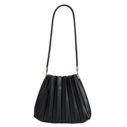Carrie Pleated Shoulder Bag | Black