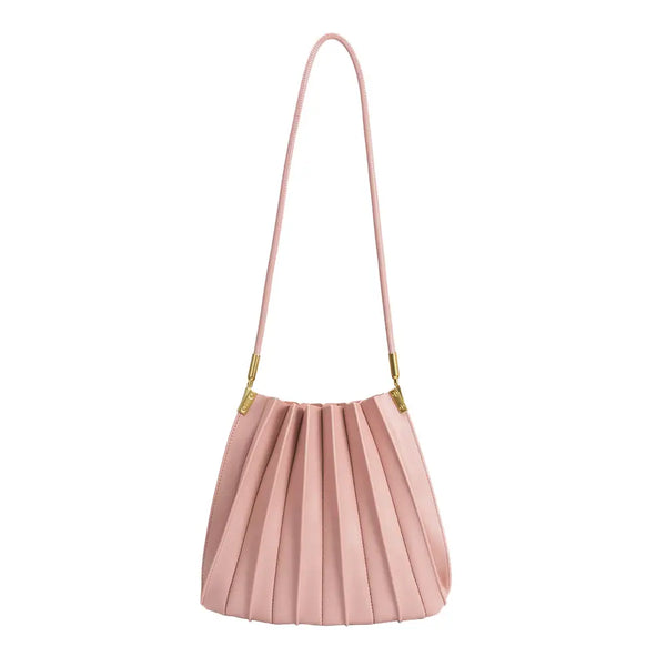 Carrie Pleated Shoulder Bag | Blush