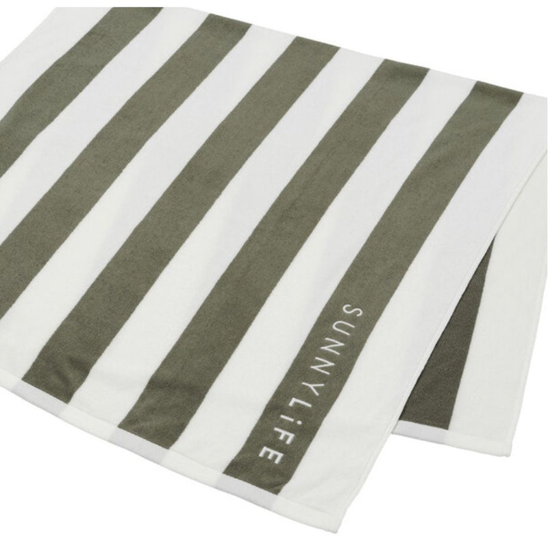 Beach Towel | Vacay Olive Stripe