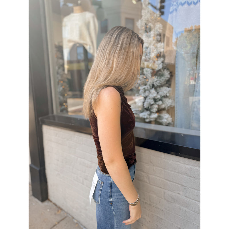 Giselle Velvet Ruched Top