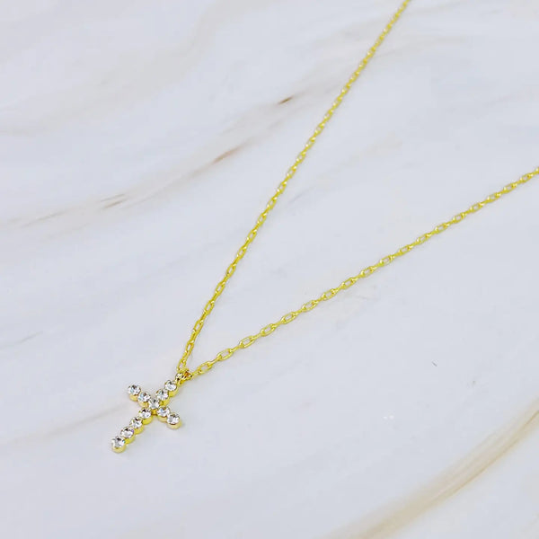 Crystal Cross Necklace