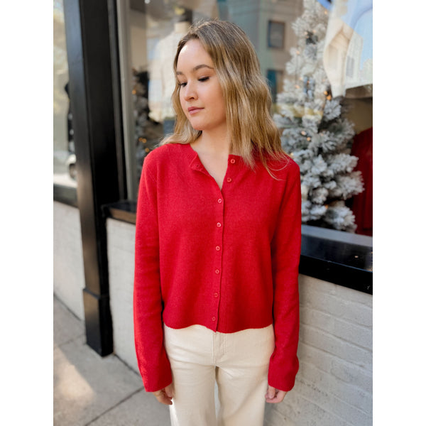 Medina Cardigan | Festive Red