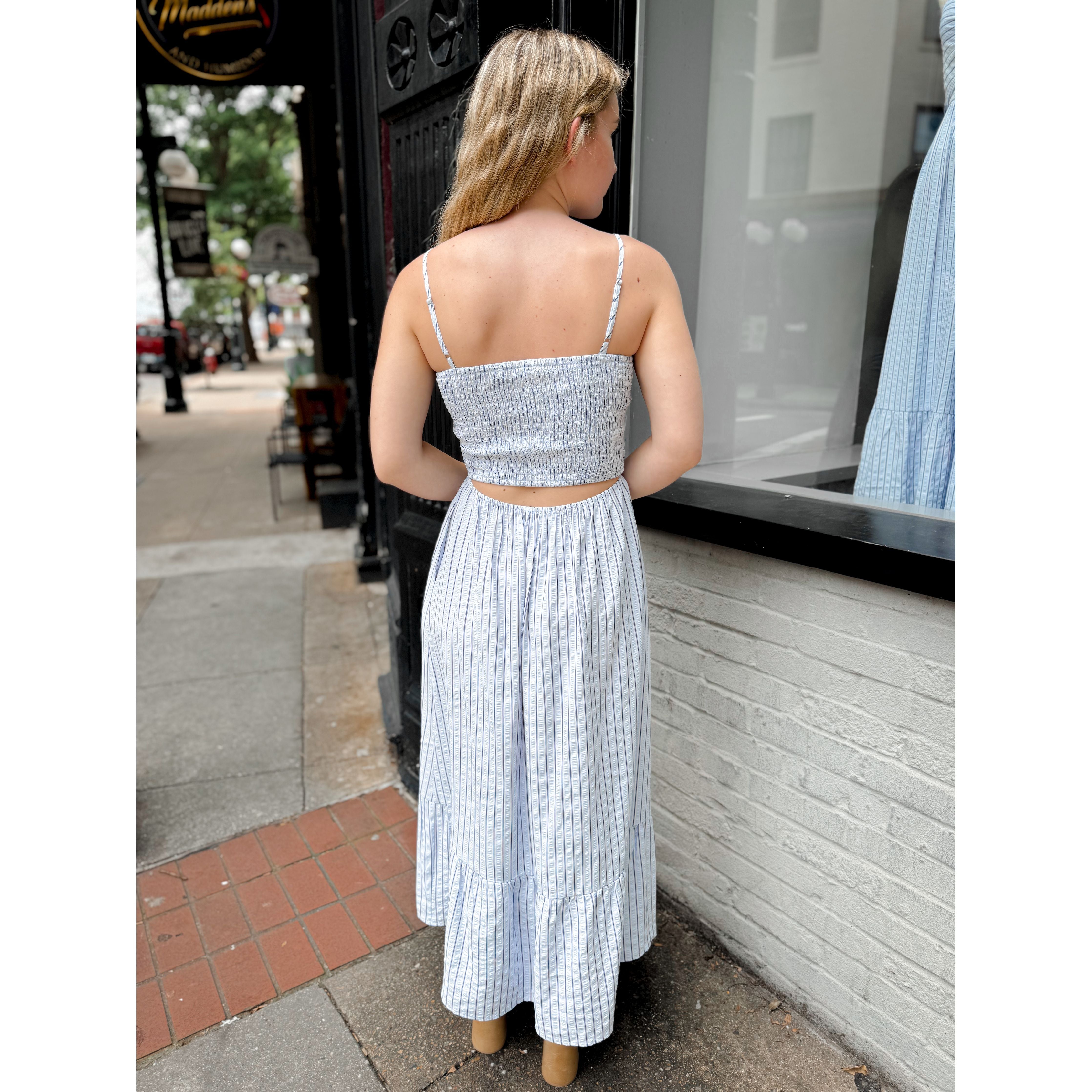 Marina Striped Maxi Dress - Joanna A. Boutique
