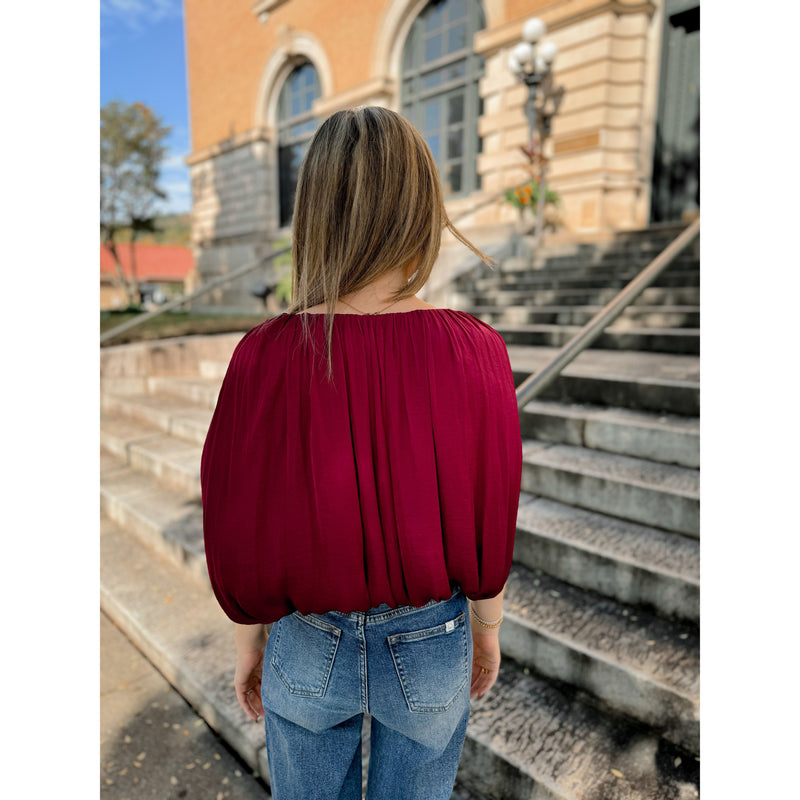 Gracen Drape Bubble Top