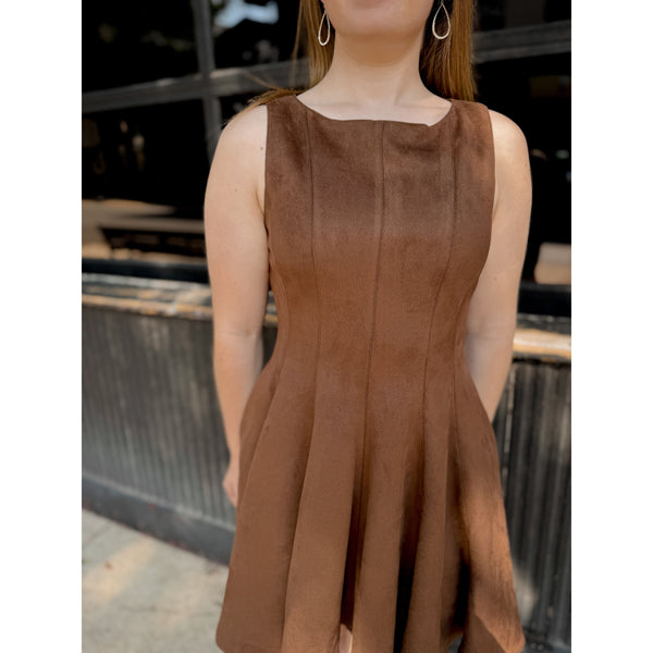Far West Suede Flare Dress - Joanna A. Boutique
