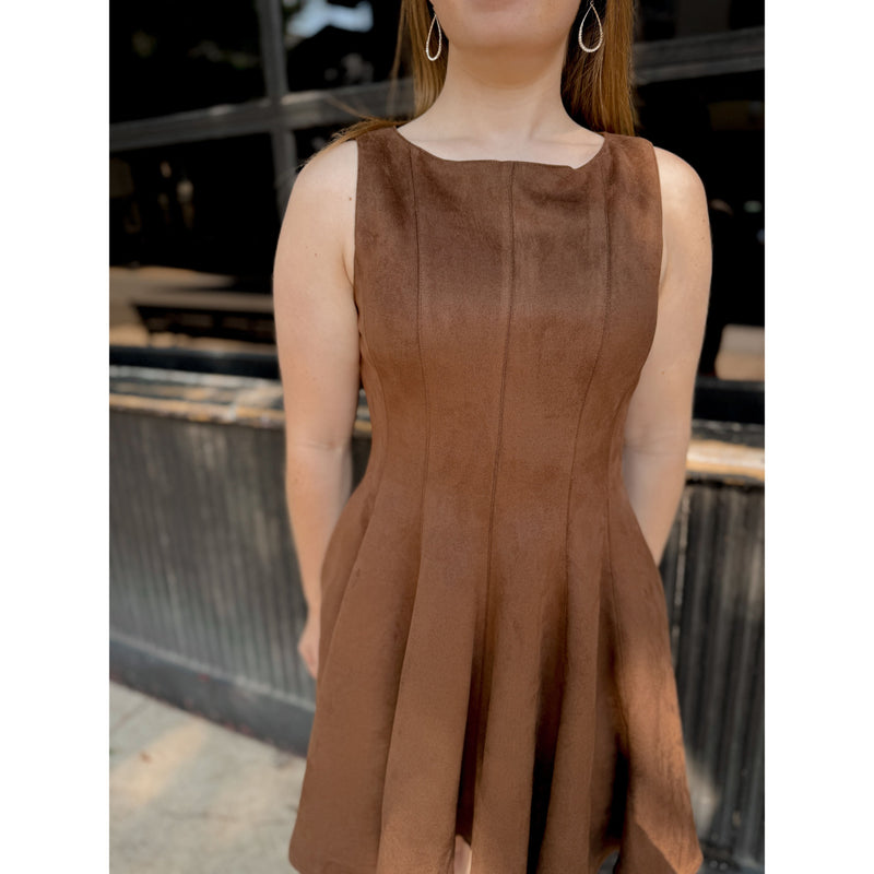 Far West Suede Flare Dress - Joanna A. Boutique