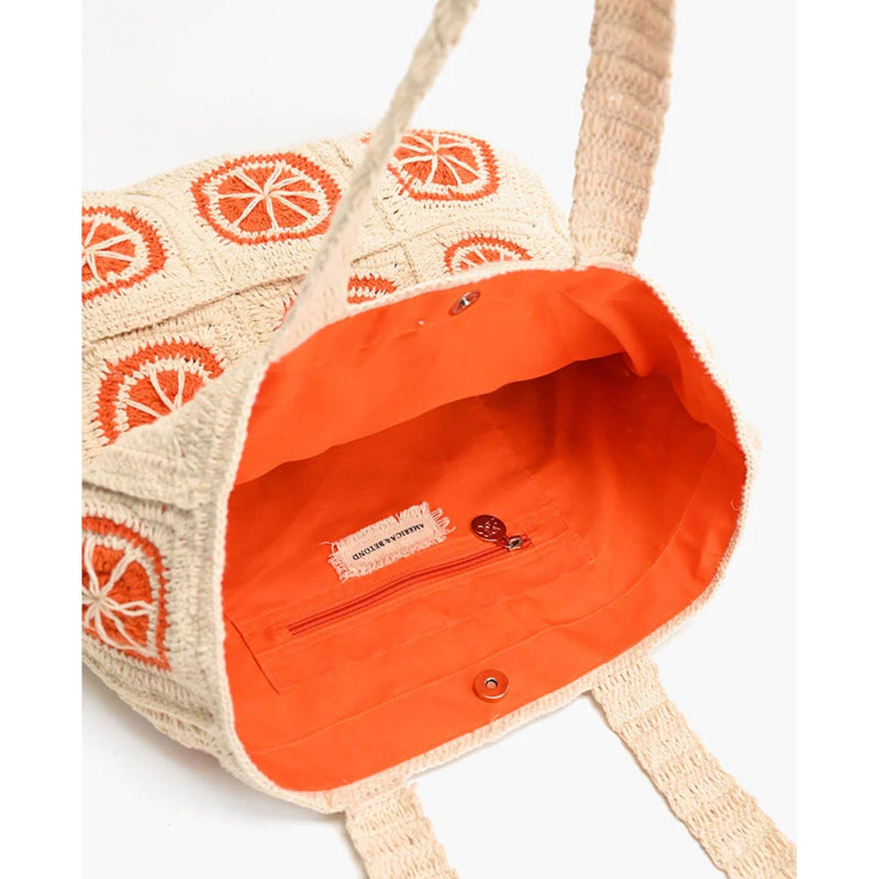 Orange Slice Crochet Tote - Joanna A. Boutique