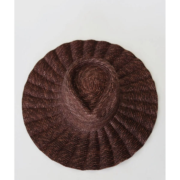 Nalu Wide Brim Straw Hat | Brown - Joanna A. Boutique