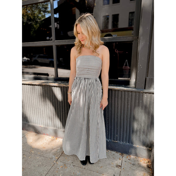 Maris Striped Maxi Dress | Off White