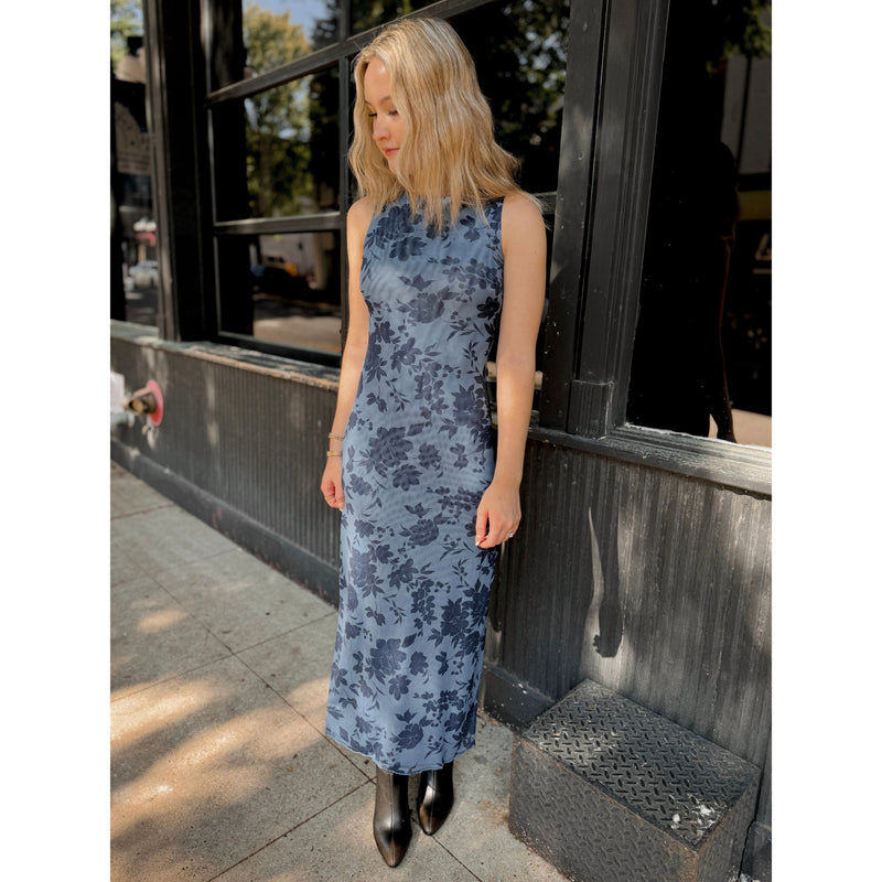 Midnight Bloom Midi Dress - Joanna A. Boutique