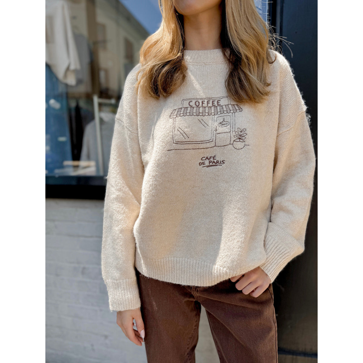 Cafe De Paris Sweater - Joanna A. Boutique