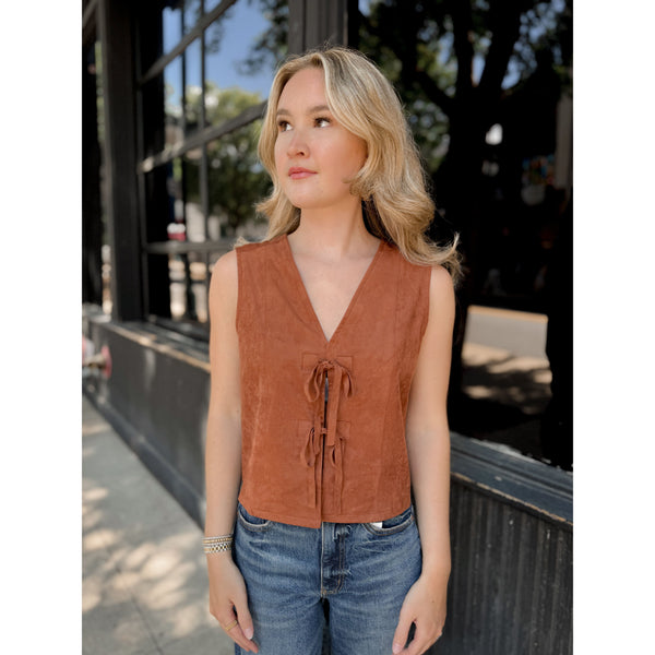 Regal Suede Vest - Joanna A. Boutique