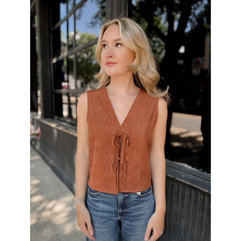 Regal Suede Vest - Joanna A. Boutique