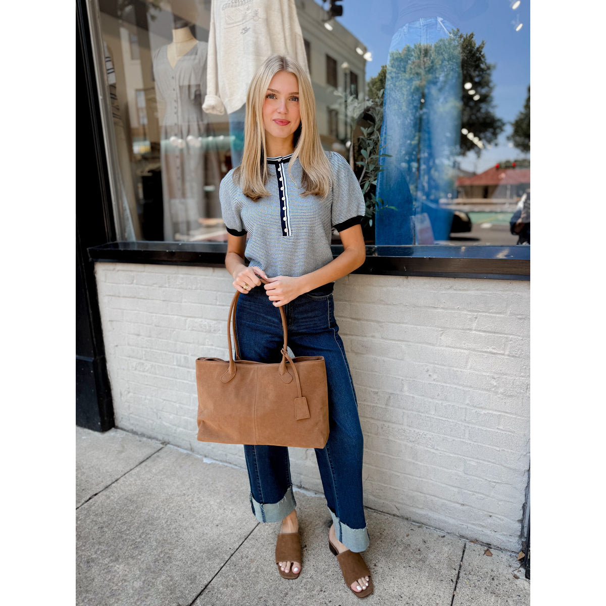 Irene Suede Shoulder Bag - Joanna A. Boutique