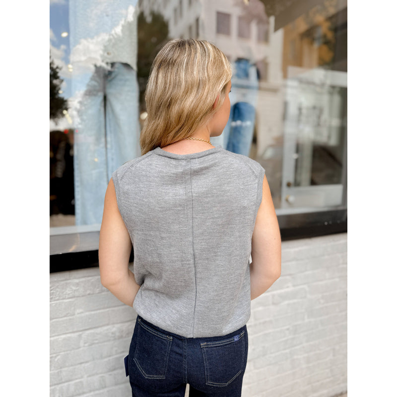 Sophie Cashmere Vest | Charcoal