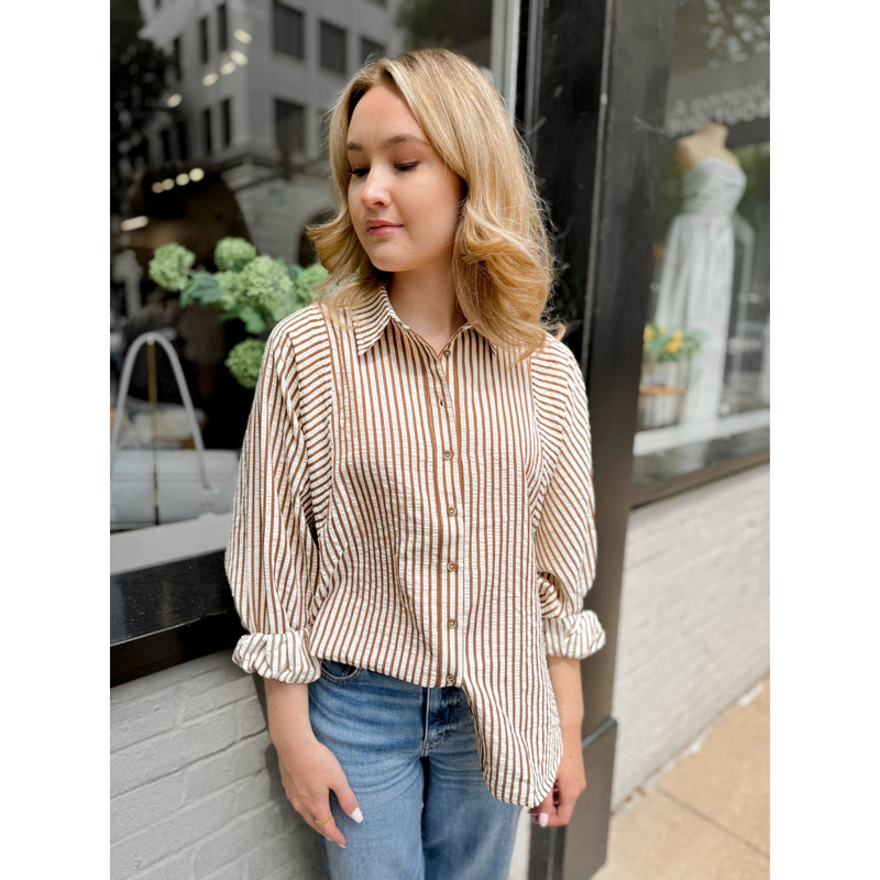 Monterey Dolman Button Up | Taupe - Joanna A. Boutique