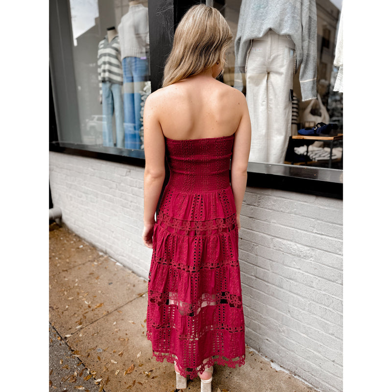 Mimi Eyelet Midi Dress