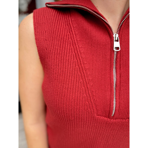 Amina Half Zip Knit | Lava Falls