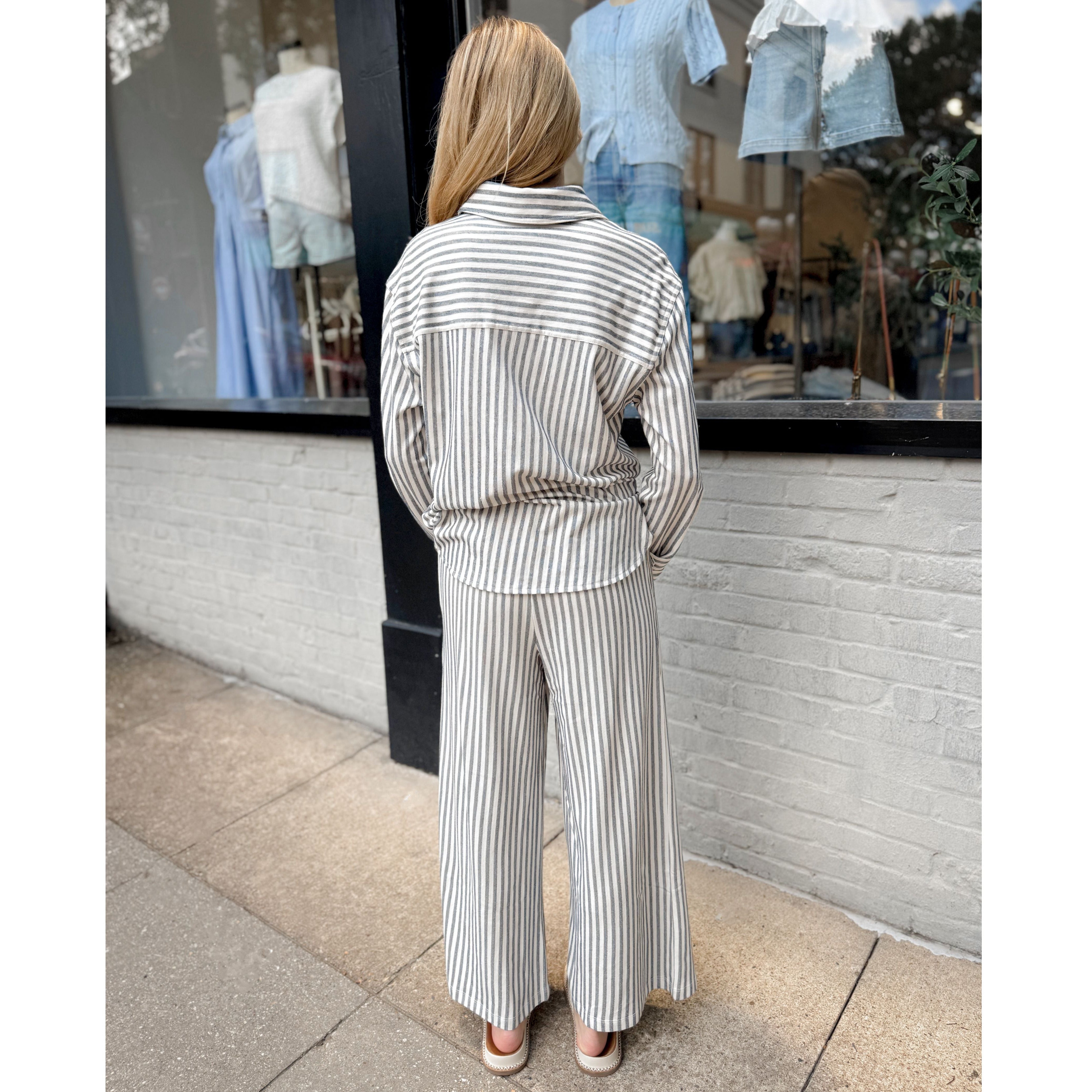 Scout Striped Knit Pant | Eclipse - Joanna A. Boutique