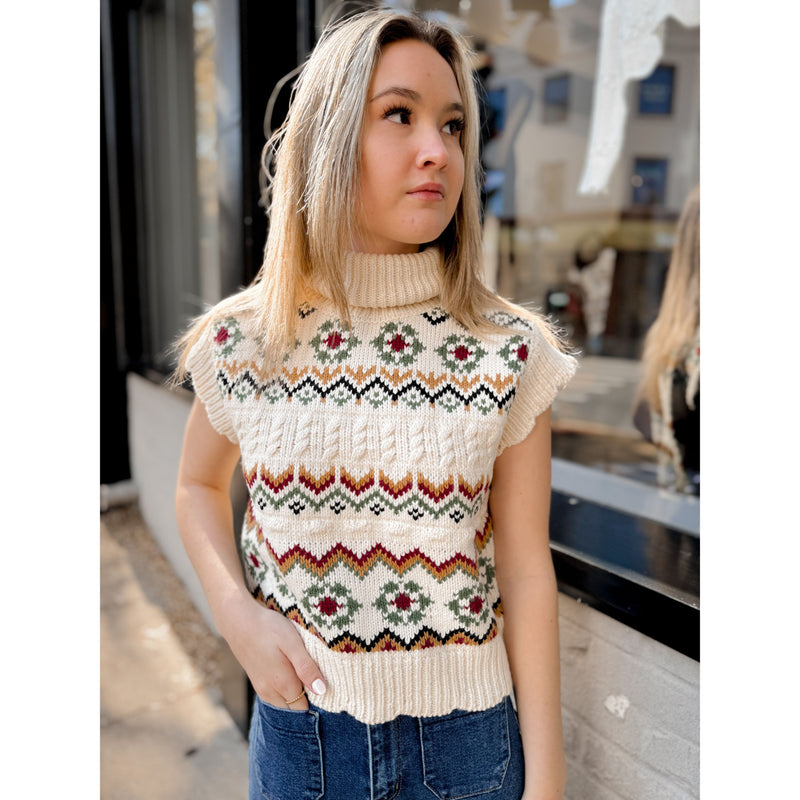 Sage Fair Isle Vest