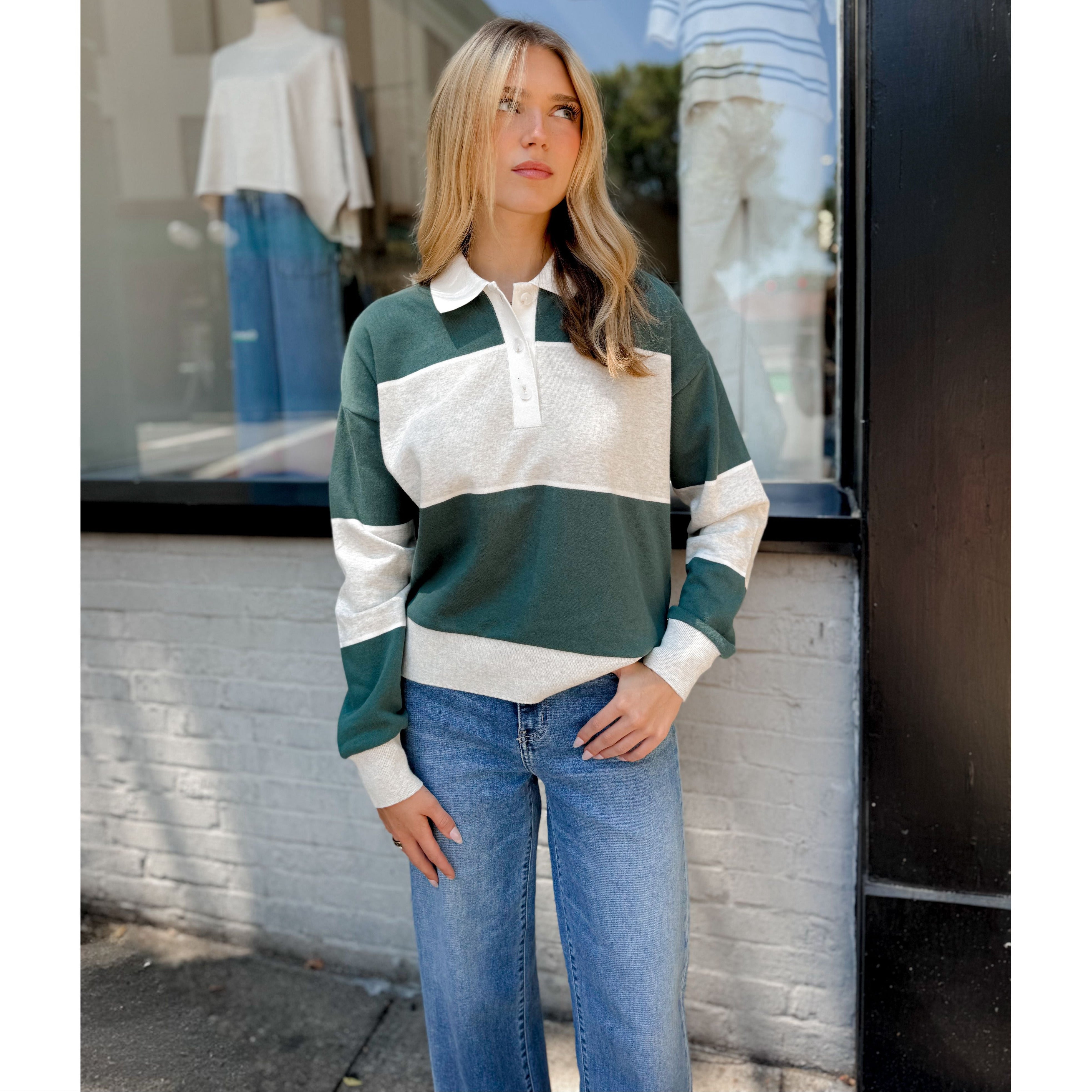 Study Break Polo Sweater - Joanna A. Boutique