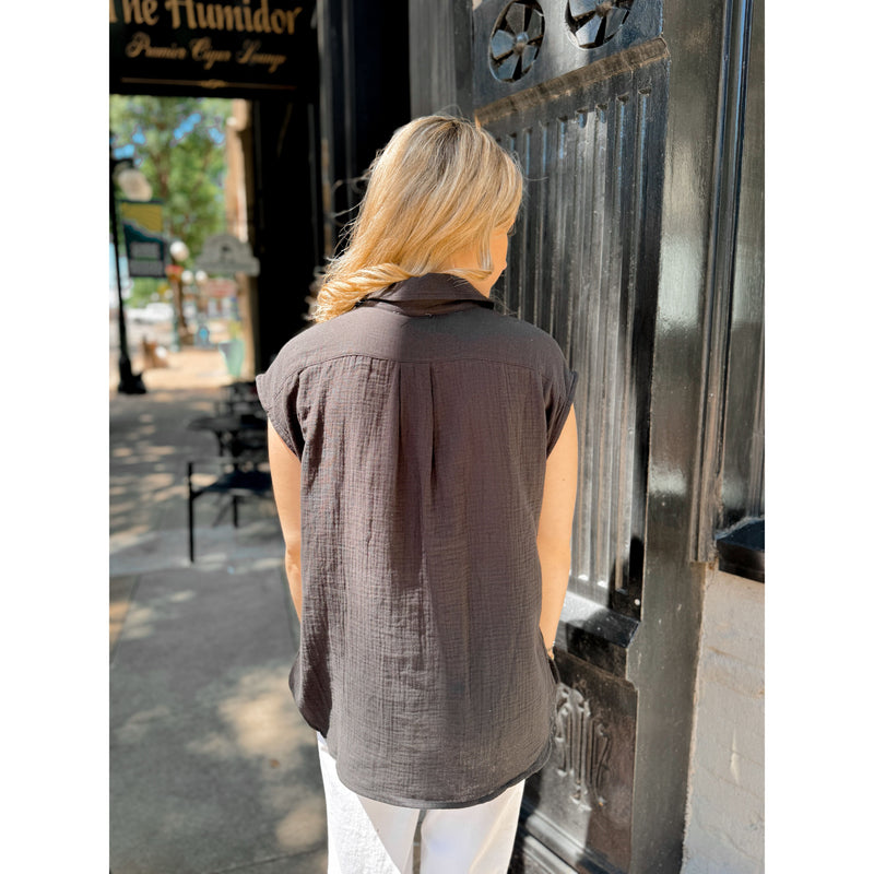 Irina Gauze Top | Black