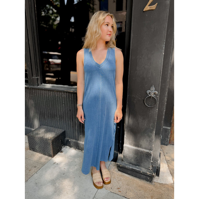 Palisades Jersey Denim Dress - Joanna A. Boutique