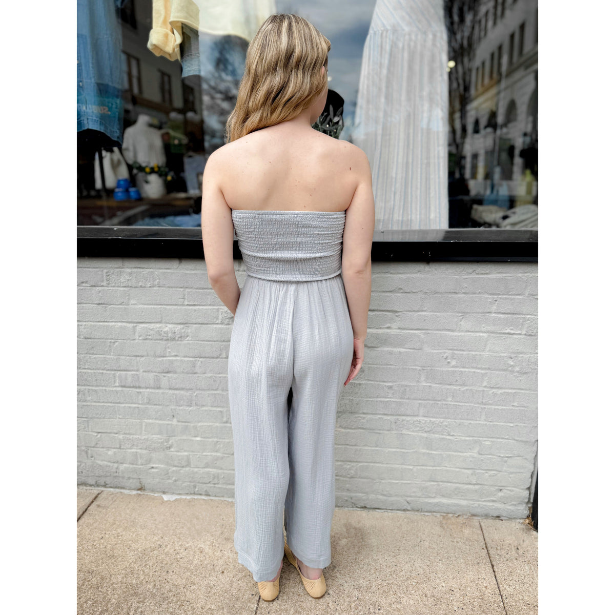 Claudine Jumpsuit | Sky - Joanna A. Boutique