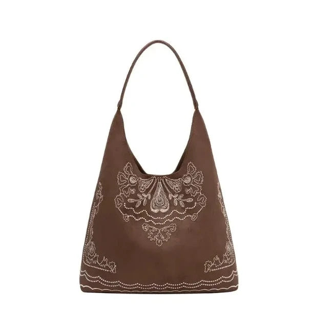 Elliot Suede Shoulder Bag | Tobacco - Joanna A. Boutique