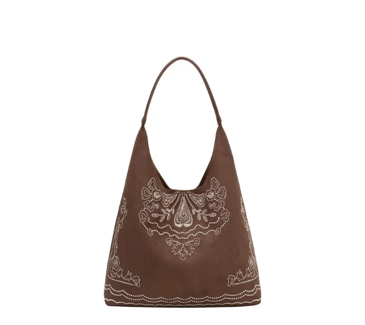 Elliot Suede Shoulder Bag | Tobacco