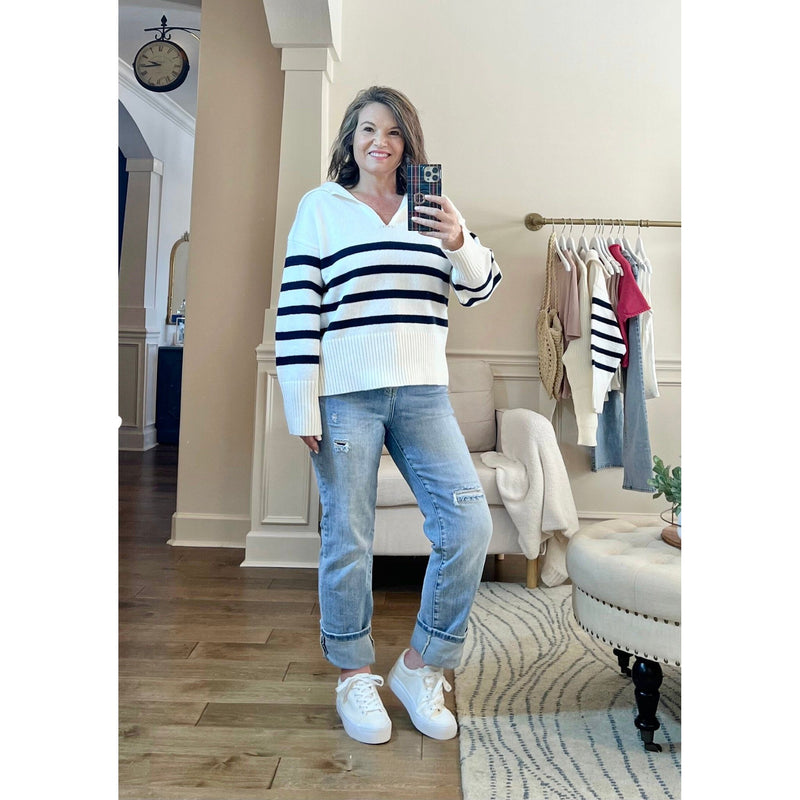Set Sail Striped Sweater - Joanna A. Boutique