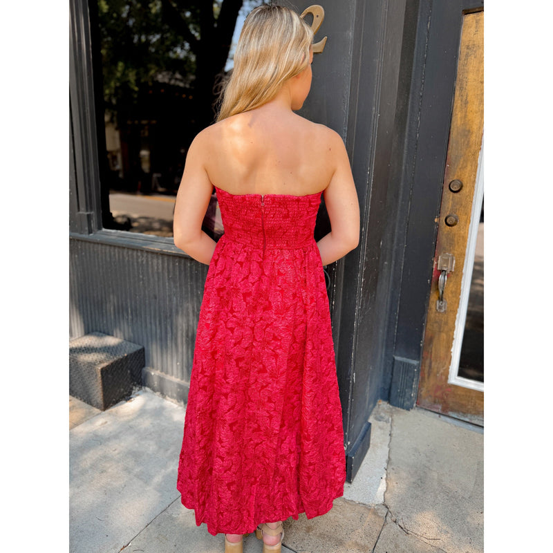 Arielle Jacquard Midi Dress - Joanna A. Boutique