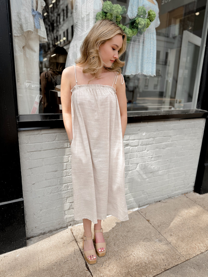 Mojave Tie Strap Midi Dress