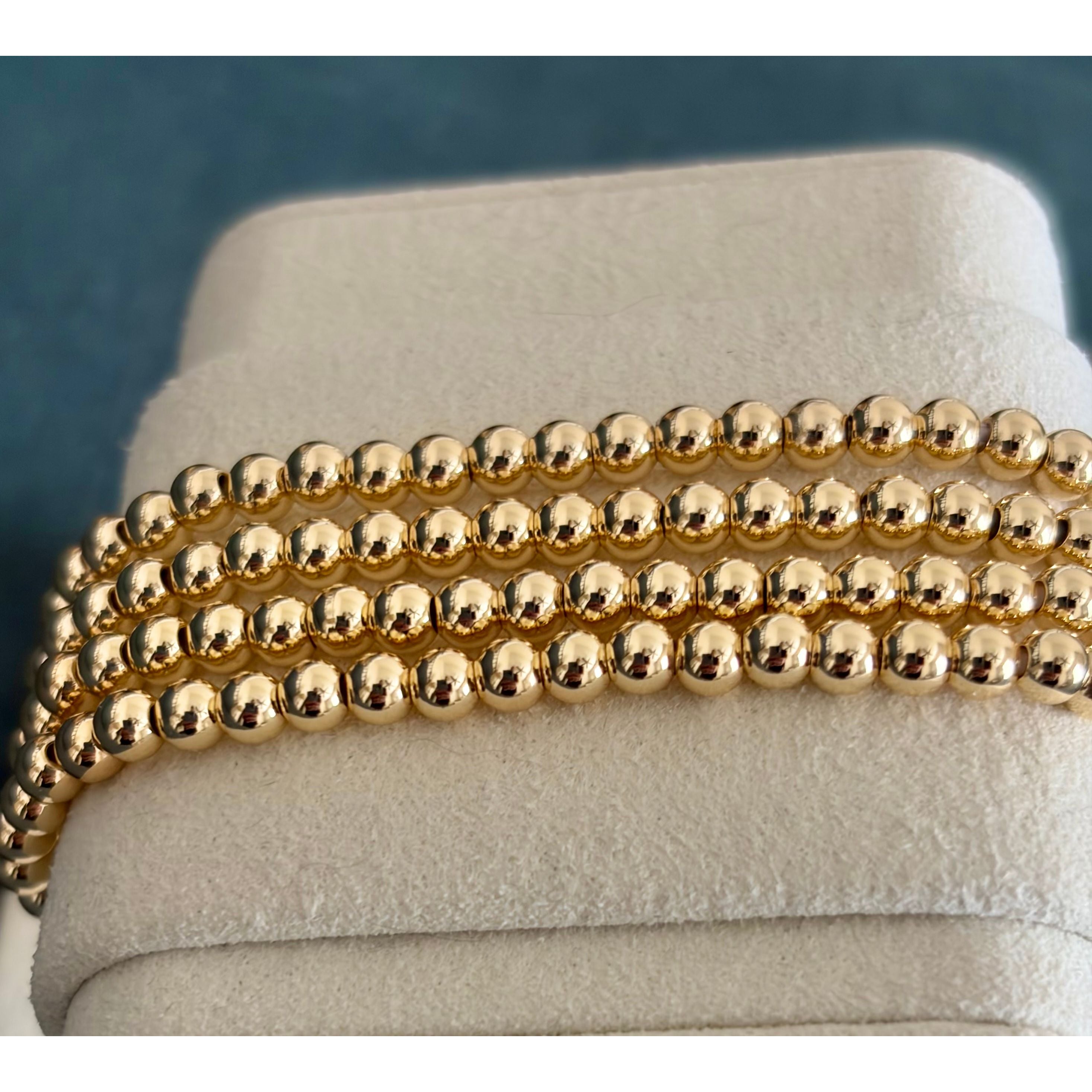 Kaia Beaded 4 Stack 14k Gold Dipped - Joanna A. Boutique